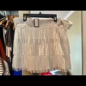 White Diamond Fringe Skirt